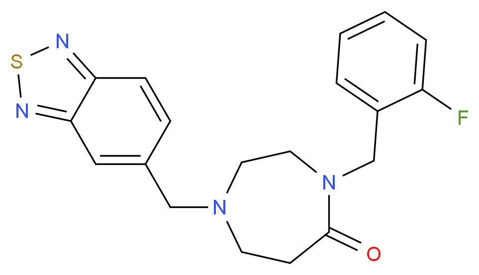 1-(2,1,3-benzothiadiazol-5-ylmethyl)-4-(2-fluorobenzyl)-1,4-diazepan-5-one_Molecular_structure_CAS_)
