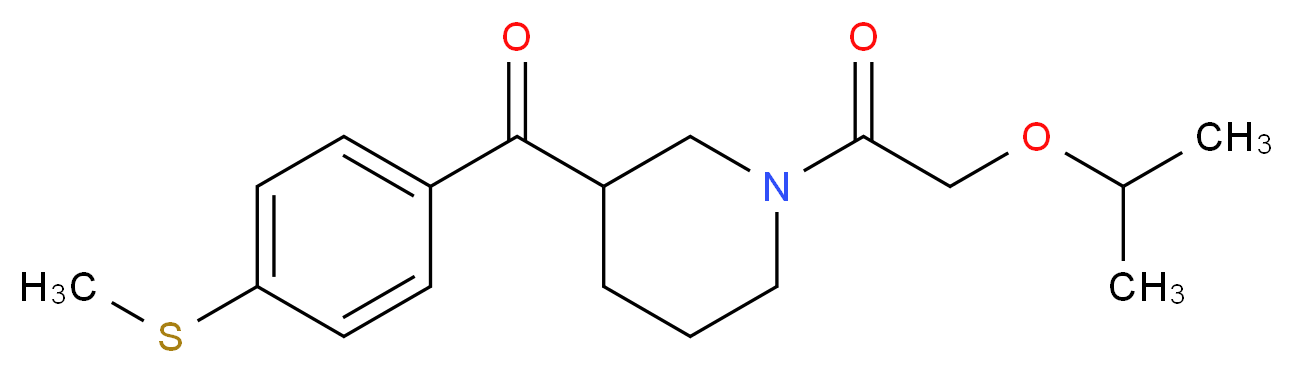 [1-(isopropoxyacetyl)piperidin-3-yl][4-(methylthio)phenyl]methanone_Molecular_structure_CAS_)