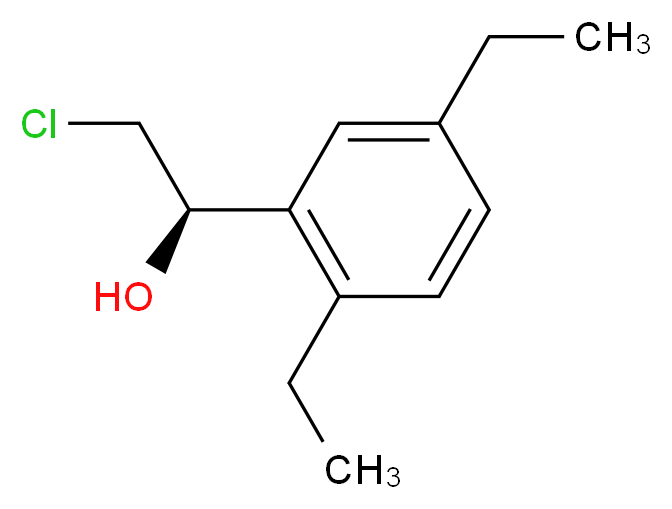 (1R)-2-chloro-1-(2,5-diethylphenyl)ethanol_Molecular_structure_CAS_)