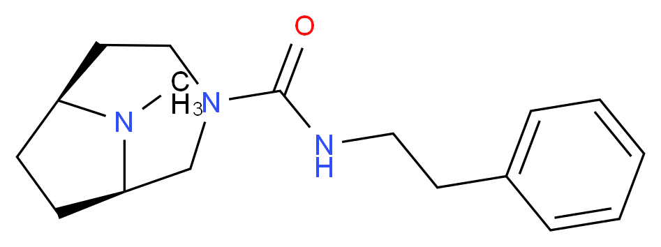 (1R*,6S*)-9-methyl-N-(2-phenylethyl)-3,9-diazabicyclo[4.2.1]nonane-3-carboxamide_Molecular_structure_CAS_)