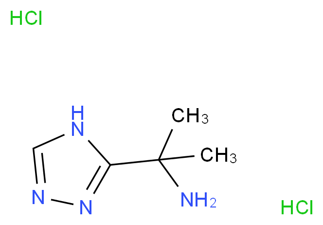 2-(4H-1,2,4-triazol-3-yl)propan-2-amine dihydrochloride_Molecular_structure_CAS_)