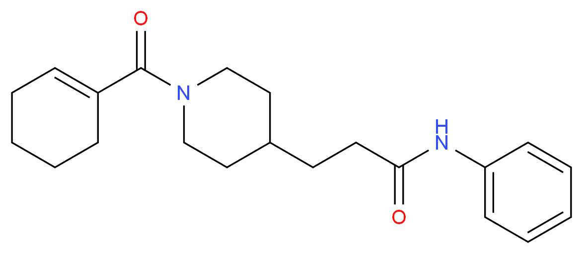 3-[1-(1-cyclohexen-1-ylcarbonyl)-4-piperidinyl]-N-phenylpropanamide_Molecular_structure_CAS_)