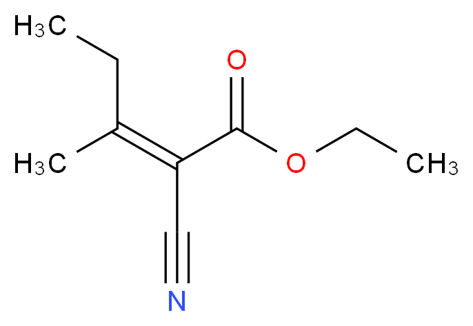 (E/Z)-2-Cyano-3-methyl-2-pentenoic Acid Ethyl Ester_Molecular_structure_CAS_759-51-3)
