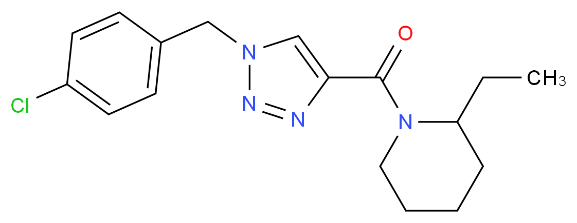 1-{[1-(4-chlorobenzyl)-1H-1,2,3-triazol-4-yl]carbonyl}-2-ethylpiperidine_Molecular_structure_CAS_)