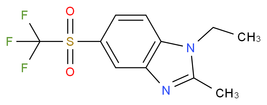1-ethyl-2-methyl-5-[(trifluoromethyl)sulfonyl]-1H-benzimidazole_Molecular_structure_CAS_732-20-7)