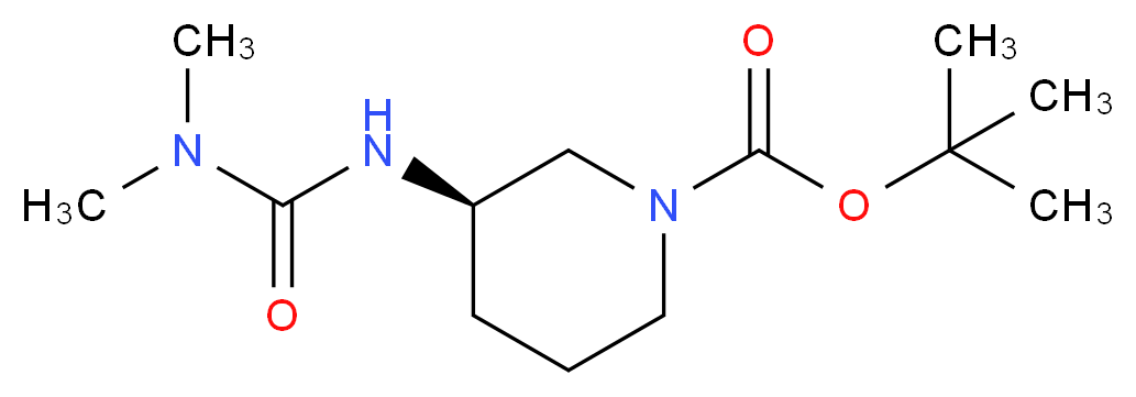 tert-Butyl (3S)-3-[(dimethylcarbamoyl)amino]piperidine-1-carboxylate_Molecular_structure_CAS_)