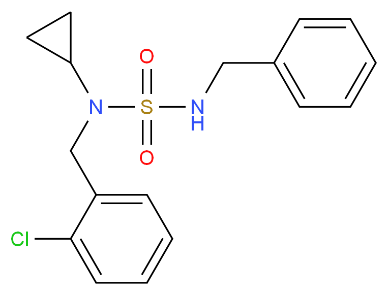 N'-benzyl-N-(2-chlorobenzyl)-N-cyclopropylsulfamide_Molecular_structure_CAS_)