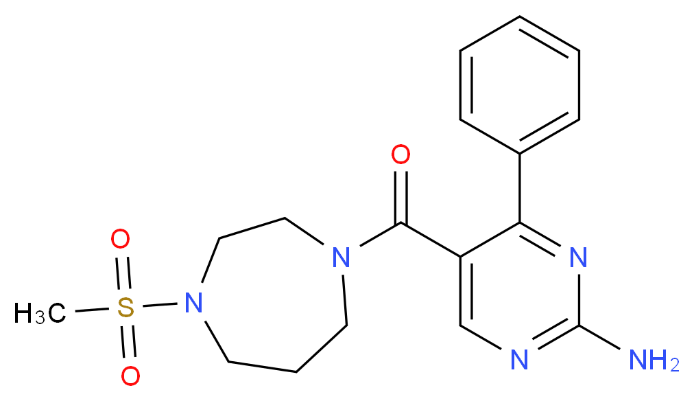 5-{[4-(methylsulfonyl)-1,4-diazepan-1-yl]carbonyl}-4-phenylpyrimidin-2-amine_Molecular_structure_CAS_)