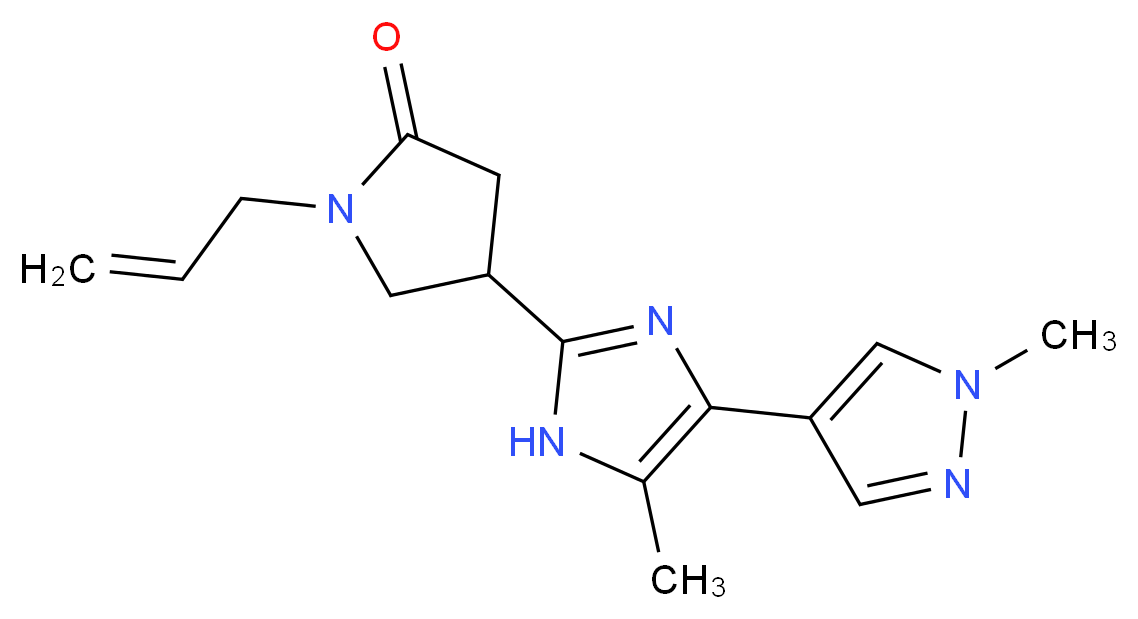 1-allyl-4-[5-methyl-4-(1-methyl-1H-pyrazol-4-yl)-1H-imidazol-2-yl]-2-pyrrolidinone_Molecular_structure_CAS_)