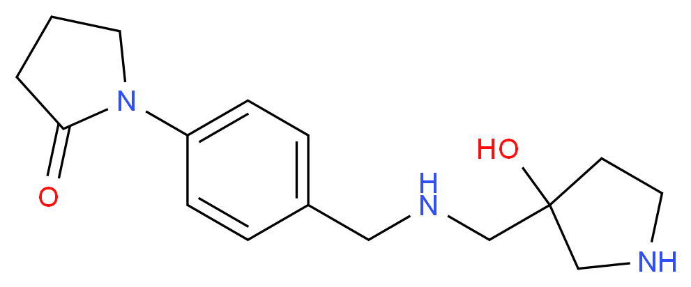 1-[4-({[(3-hydroxypyrrolidin-3-yl)methyl]amino}methyl)phenyl]pyrrolidin-2-one_Molecular_structure_CAS_)
