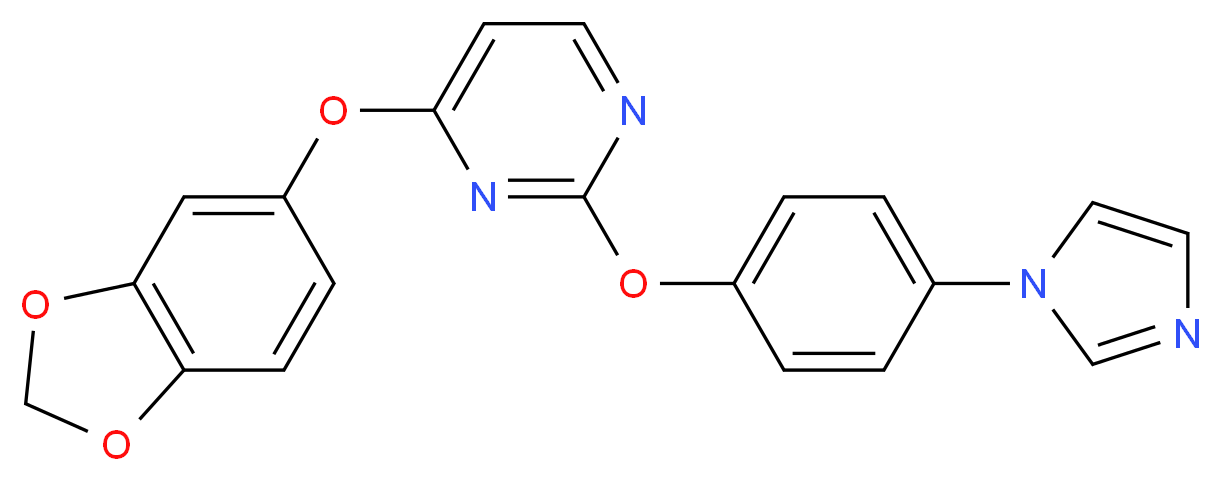 4-(1,3-BENZODIOXOL-5-YLOXY)-2-[4-(1H-IMIDAZOL-1-YL)PHENOXY]PYRIMIDINE_Molecular_structure_CAS_)