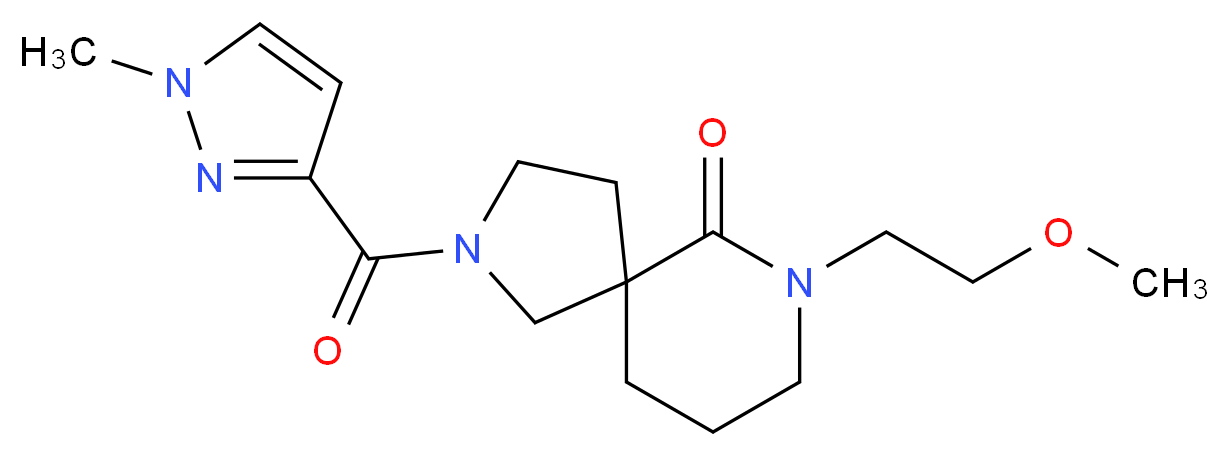 7-(2-methoxyethyl)-2-[(1-methyl-1H-pyrazol-3-yl)carbonyl]-2,7-diazaspiro[4.5]decan-6-one_Molecular_structure_CAS_)