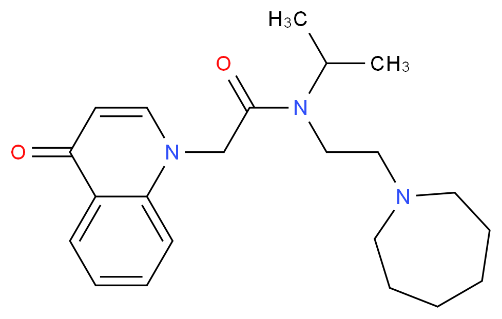 N-(2-azepan-1-ylethyl)-N-isopropyl-2-(4-oxoquinolin-1(4H)-yl)acetamide_Molecular_structure_CAS_)