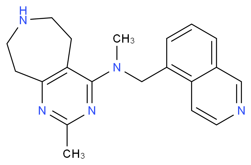 N-(isoquinolin-5-ylmethyl)-N,2-dimethyl-6,7,8,9-tetrahydro-5H-pyrimido[4,5-d]azepin-4-amine_Molecular_structure_CAS_)