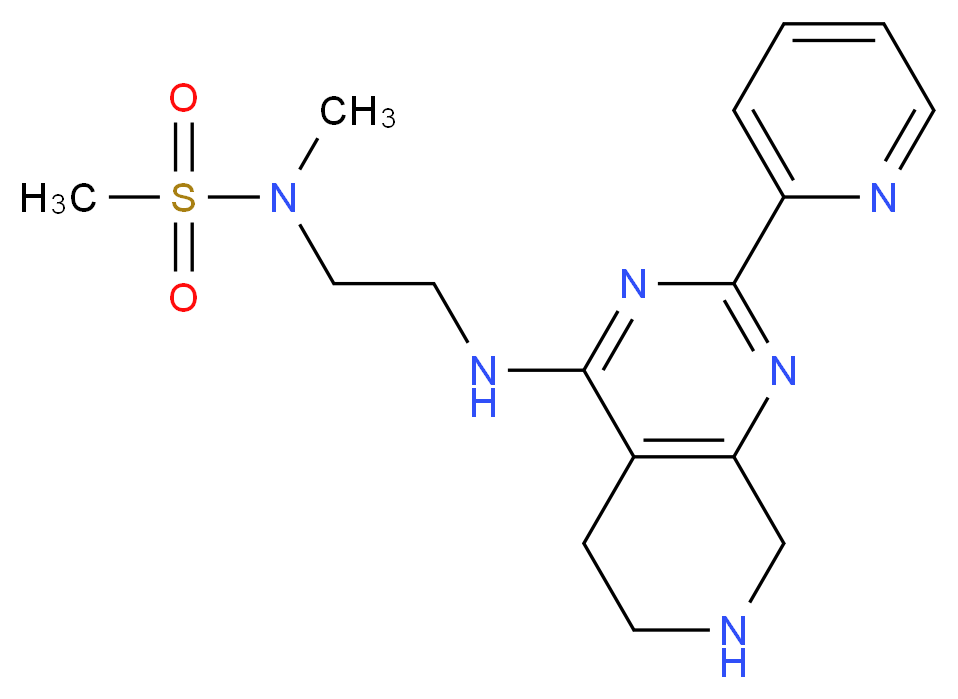 N-methyl-N-{2-[(2-pyridin-2-yl-5,6,7,8-tetrahydropyrido[3,4-d]pyrimidin-4-yl)amino]ethyl}methanesulfonamide_Molecular_structure_CAS_)