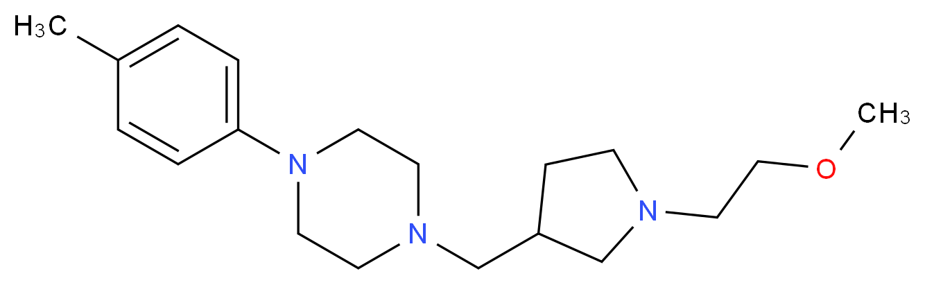 1-{[1-(2-methoxyethyl)-3-pyrrolidinyl]methyl}-4-(4-methylphenyl)piperazine_Molecular_structure_CAS_)