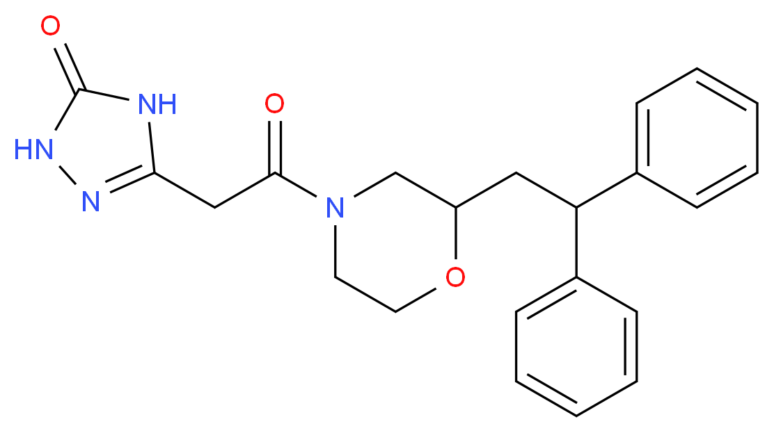 5-{2-[2-(2,2-diphenylethyl)-4-morpholinyl]-2-oxoethyl}-2,4-dihydro-3H-1,2,4-triazol-3-one_Molecular_structure_CAS_)
