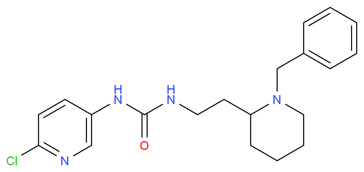 N-[2-(1-benzylpiperidin-2-yl)ethyl]-N'-(6-chloropyridin-3-yl)urea_Molecular_structure_CAS_)