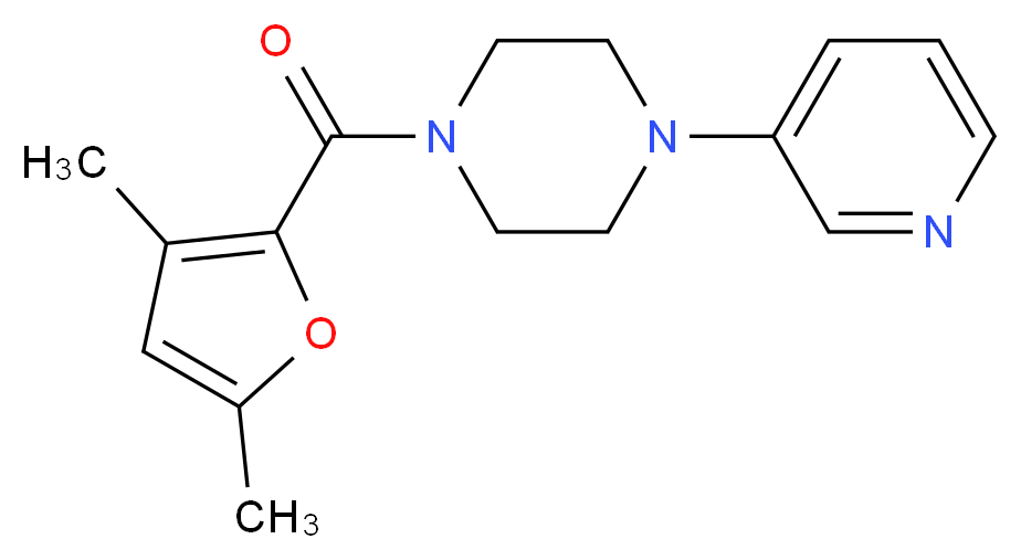 1-(3,5-dimethyl-2-furoyl)-4-(3-pyridinyl)piperazine_Molecular_structure_CAS_)
