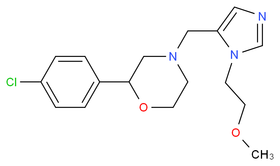 2-(4-chlorophenyl)-4-{[1-(2-methoxyethyl)-1H-imidazol-5-yl]methyl}morpholine_Molecular_structure_CAS_)