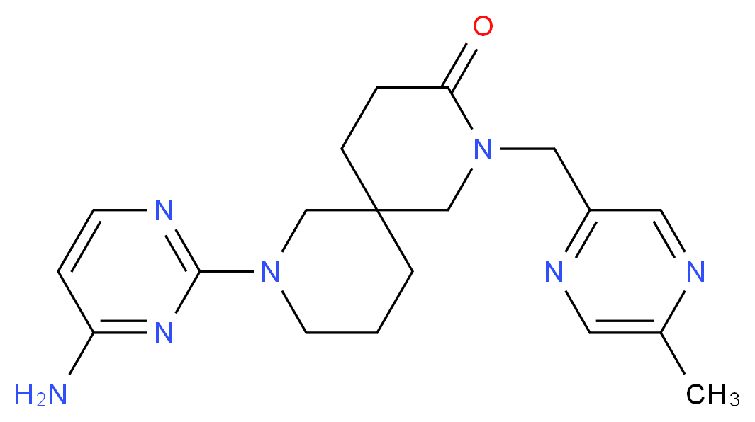8-(4-amino-2-pyrimidinyl)-2-[(5-methyl-2-pyrazinyl)methyl]-2,8-diazaspiro[5.5]undecan-3-one_Molecular_structure_CAS_)
