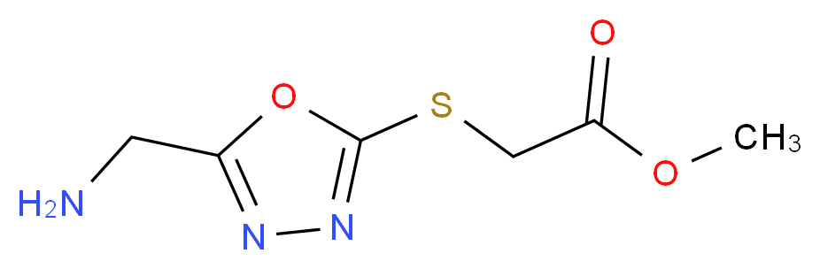methyl {[5-(aminomethyl)-1,3,4-oxadiazol-2-yl]thio}acetate_Molecular_structure_CAS_)