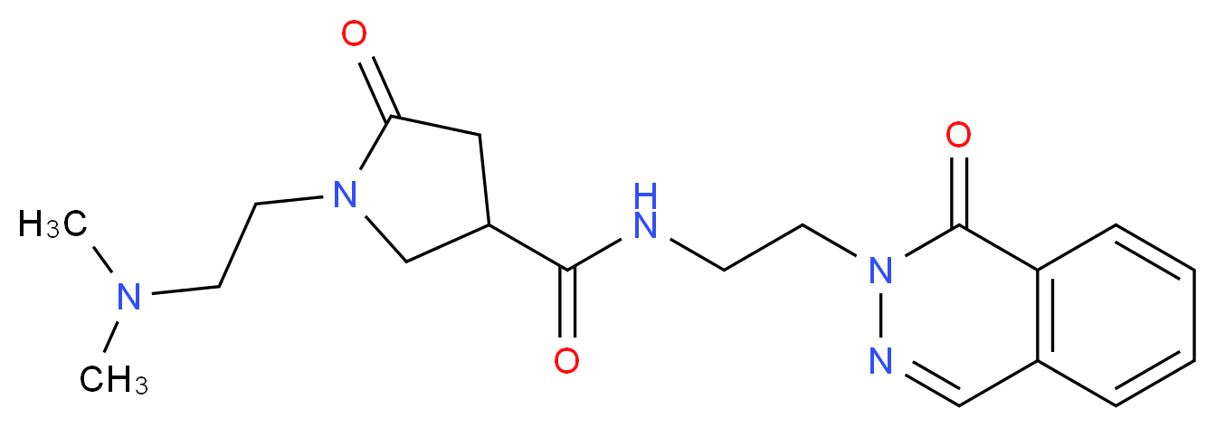 1-[2-(dimethylamino)ethyl]-5-oxo-N-[2-(1-oxo-2(1H)-phthalazinyl)ethyl]-3-pyrrolidinecarboxamide_Molecular_structure_CAS_)