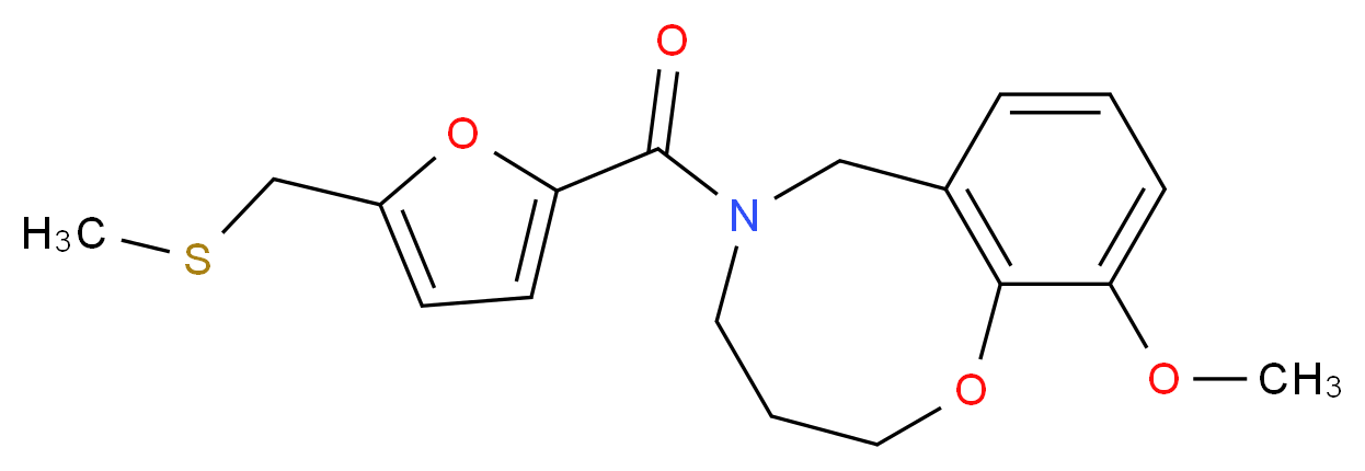 10-methoxy-5-{5-[(methylthio)methyl]-2-furoyl}-3,4,5,6-tetrahydro-2H-1,5-benzoxazocine_Molecular_structure_CAS_)