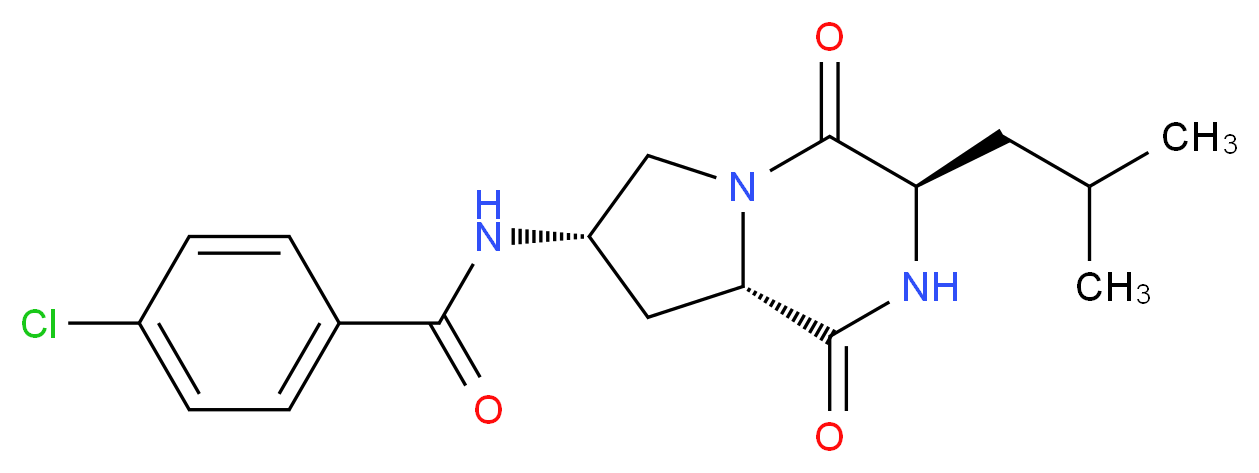 4-chloro-N-[(3R,7S,8aS)-3-isobutyl-1,4-dioxooctahydropyrrolo[1,2-a]pyrazin-7-yl]benzamide_Molecular_structure_CAS_)