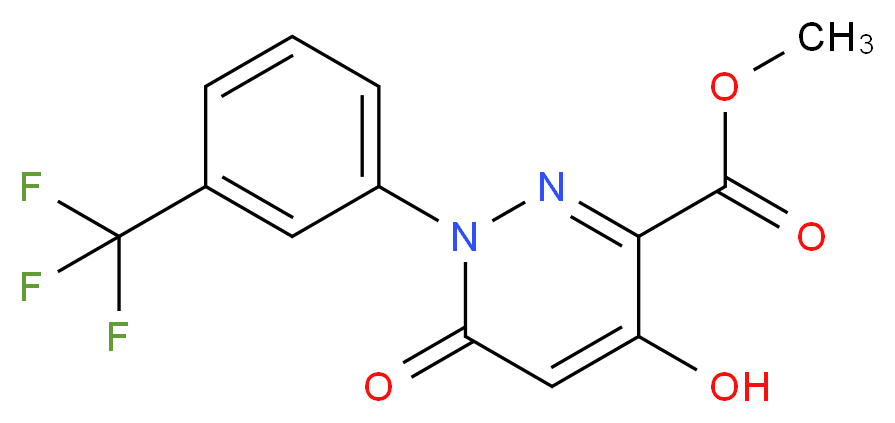 methyl 4-hydroxy-6-oxo-1-[3-(trifluoromethyl)phenyl]-1,6-dihydro-3-pyridazinecarboxylate_Molecular_structure_CAS_121582-55-6)