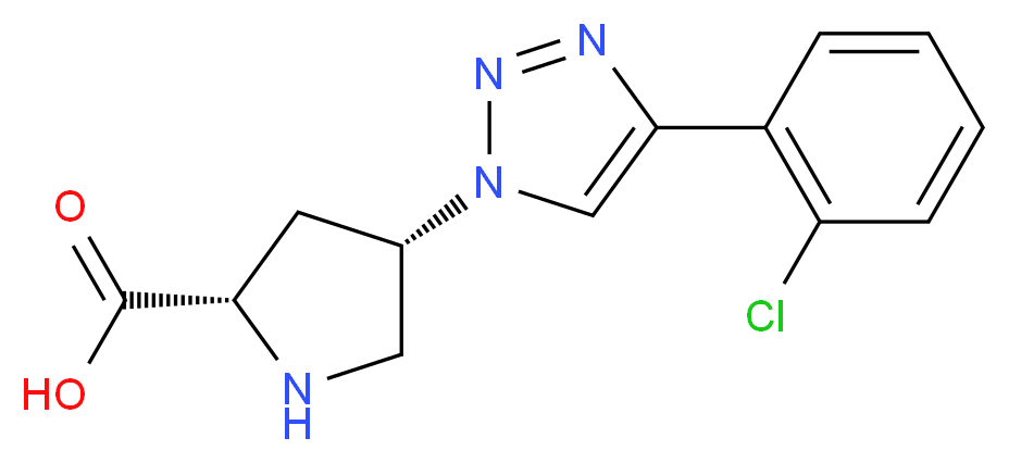 (4S)-4-[4-(2-chlorophenyl)-1H-1,2,3-triazol-1-yl]-L-proline_Molecular_structure_CAS_)