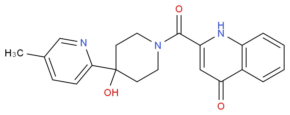 2-{[4-hydroxy-4-(5-methylpyridin-2-yl)piperidin-1-yl]carbonyl}quinolin-4(1H)-one_Molecular_structure_CAS_)