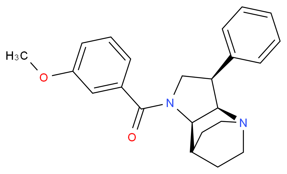 (3R*,3aR*,7aR*)-1-(3-methoxybenzoyl)-3-phenyloctahydro-4,7-ethanopyrrolo[3,2-b]pyridine_Molecular_structure_CAS_)