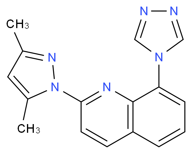 2-(3,5-dimethyl-1H-pyrazol-1-yl)-8-(4H-1,2,4-triazol-4-yl)quinoline_Molecular_structure_CAS_)