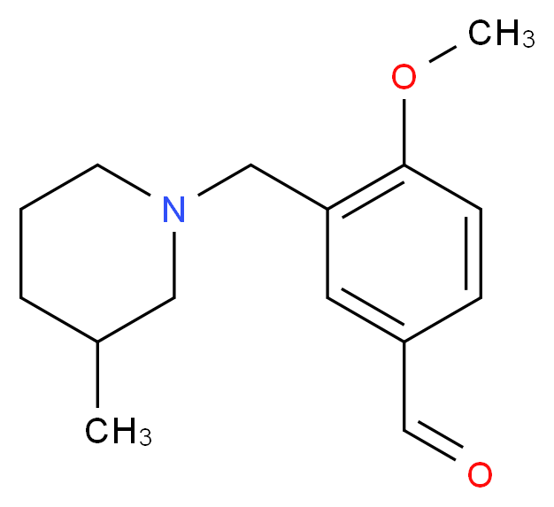 4-Methoxy-3-[(3-methylpiperidin-1-yl)methyl]-benzaldehyde_Molecular_structure_CAS_)