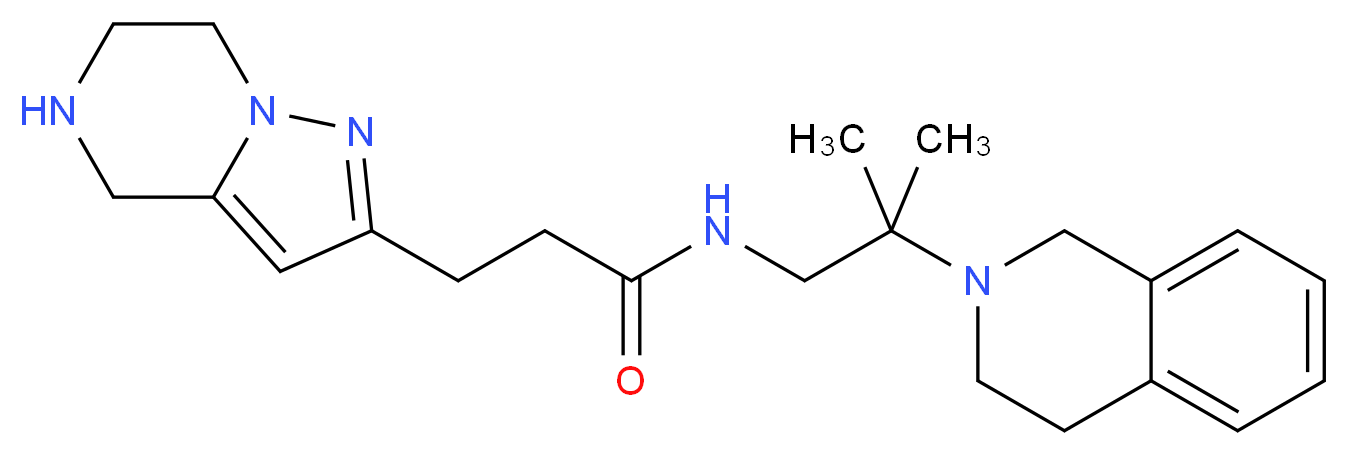 N-[2-(3,4-dihydro-2(1H)-isoquinolinyl)-2-methylpropyl]-3-(4,5,6,7-tetrahydropyrazolo[1,5-a]pyrazin-2-yl)propanamide_Molecular_structure_CAS_)