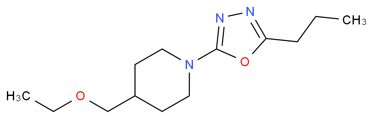 4-(ethoxymethyl)-1-(5-propyl-1,3,4-oxadiazol-2-yl)piperidine_Molecular_structure_CAS_)