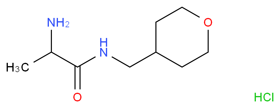 2-Amino-N-(tetrahydro-2H-pyran-4-ylmethyl)-propanamide hydrochloride_Molecular_structure_CAS_)