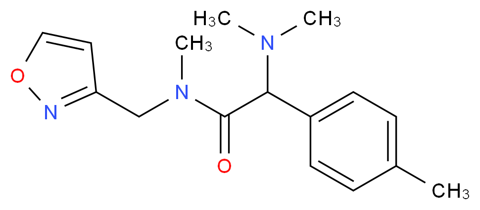 2-(dimethylamino)-N-(isoxazol-3-ylmethyl)-N-methyl-2-(4-methylphenyl)acetamide_Molecular_structure_CAS_)