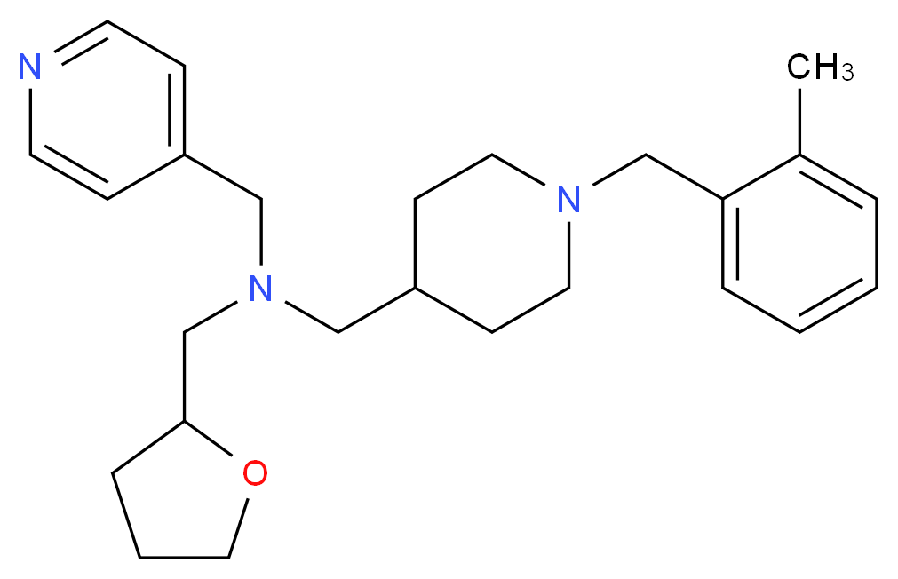 1-[1-(2-methylbenzyl)piperidin-4-yl]-N-(pyridin-4-ylmethyl)-N-(tetrahydrofuran-2-ylmethyl)methanamine_Molecular_structure_CAS_)