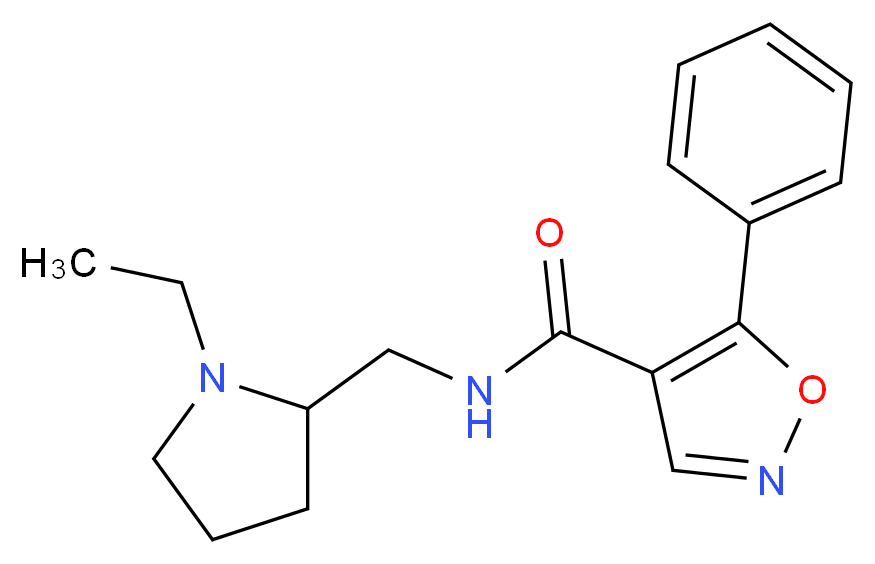 N-[(1-ethylpyrrolidin-2-yl)methyl]-5-phenylisoxazole-4-carboxamide_Molecular_structure_CAS_)