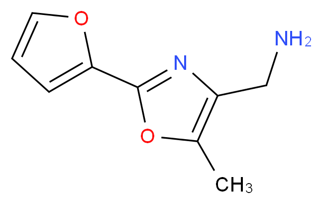 1-[2-(2-Furyl)-5-methyl-1,3-oxazol-4-yl]methylamine 95%_Molecular_structure_CAS_)
