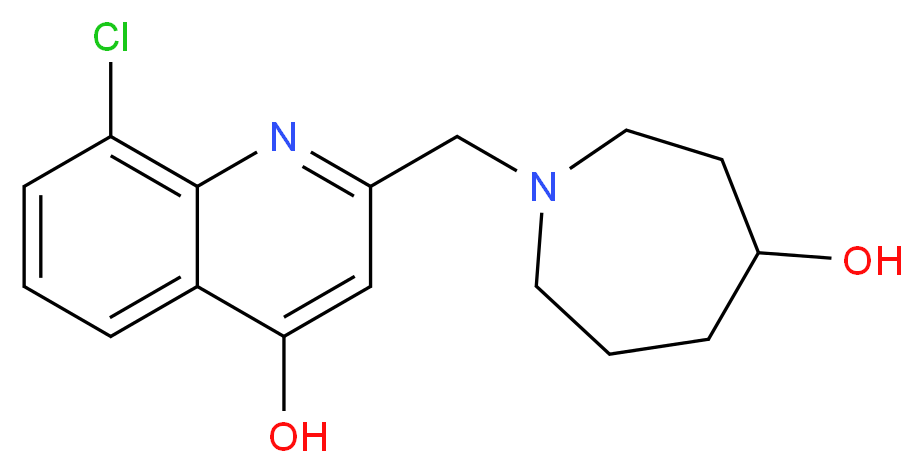 8-chloro-2-[(4-hydroxyazepan-1-yl)methyl]quinolin-4-ol_Molecular_structure_CAS_)