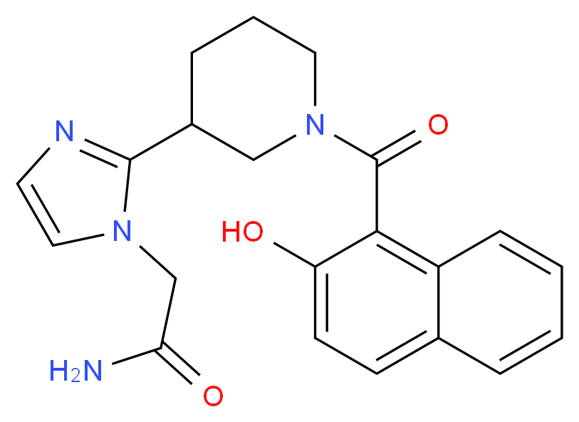 2-{2-[1-(2-hydroxy-1-naphthoyl)piperidin-3-yl]-1H-imidazol-1-yl}acetamide_Molecular_structure_CAS_)