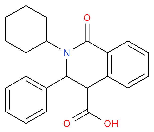 2-Cyclohexyl-1-oxo-3-phenyl-1,2,3,4-tetrahydro-4-isoquinolinecarboxylic acid_Molecular_structure_CAS_73349-37-8)