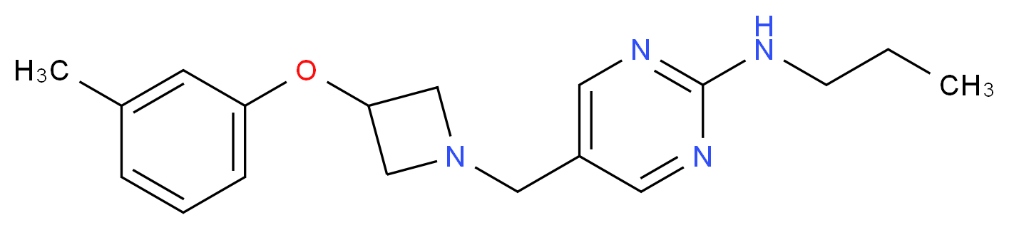 5-{[3-(3-methylphenoxy)-1-azetidinyl]methyl}-N-propyl-2-pyrimidinamine_Molecular_structure_CAS_)