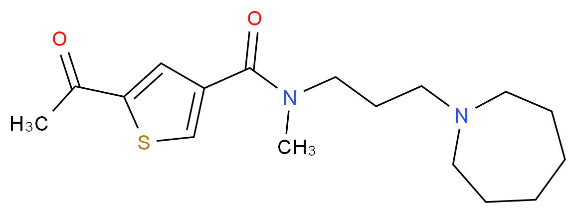 5-acetyl-N-(3-azepan-1-ylpropyl)-N-methylthiophene-3-carboxamide_Molecular_structure_CAS_)