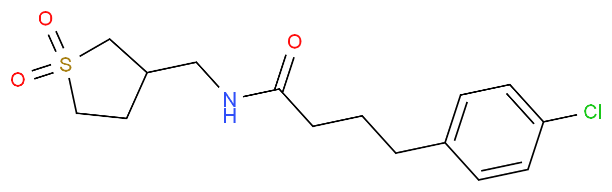 4-(4-chlorophenyl)-N-[(1,1-dioxidotetrahydro-3-thienyl)methyl]butanamide_Molecular_structure_CAS_)