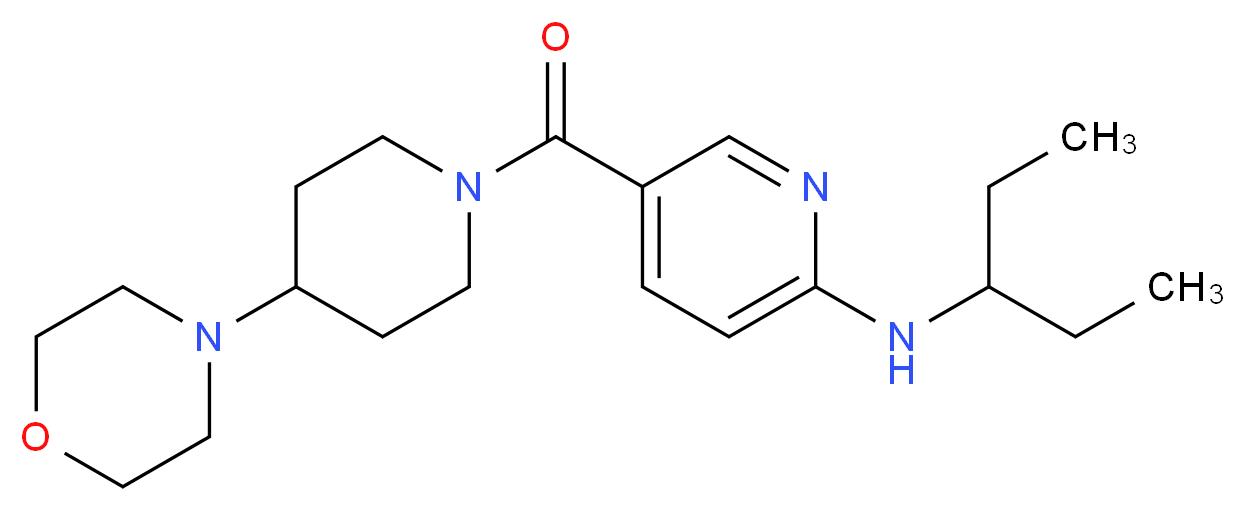 N-(1-ethylpropyl)-5-[(4-morpholin-4-ylpiperidin-1-yl)carbonyl]pyridin-2-amine_Molecular_structure_CAS_)