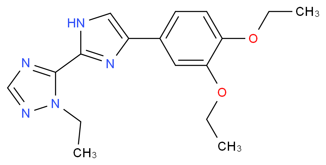5-[4-(3,4-diethoxyphenyl)-1H-imidazol-2-yl]-1-ethyl-1H-1,2,4-triazole_Molecular_structure_CAS_)